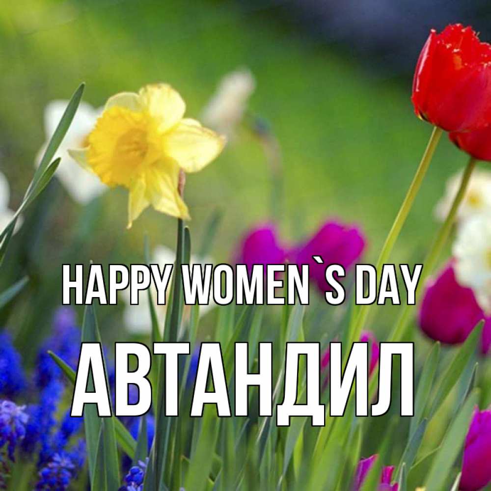 Greetings card с именем, Автандил happy women`s day международный женский день 3 Greetings with text for free download 